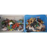Assorted Britains and other plastic figures, animals etc