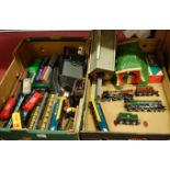 A quantity of 00 gauge rolling stock, scenery etc