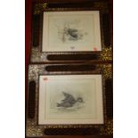 HN Roome - The first teal, and The first snipe, pair, etchings, each signed and titled in pencil