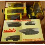 Six various boxed Solido 1/43 scale military diecast models, to include a limited edition 40th