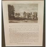 Butley Priory, Suffolk - topographical engraving, and one other of Blythburgh Priory, Suffolk