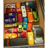 One box containing a quantity of loose Matchbox and other modern release diecast to include Mini