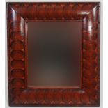 An oyster veneered cushion framed wall mirror in the William & Mary style, 60 x 53cm