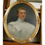 Early 20th century German school - bust portrait of a young nobleman, oil on panel, indistinctly