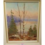 Kay Blakeley - Landscape scene in winter, oil, signed lower right, 39 x 29cm; assorted