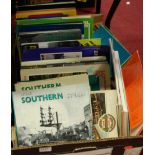 One box containing a quantity of railway hardback volumes and ephemera