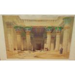 After David Roberts - Three various Grand Tour prints, to include the Grand Portico of the Temple of