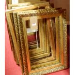 A collection of principally gilt composition picture frames