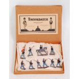 A Tinsoldater by Karl Jensen boxed flat lead soldier set, comprising ten various Napoleonic military