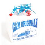 A G&M Originals 1/32 scale white metal and resin model of a Ransoms Jumbo track tractor plough,