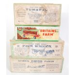 Four various Britains empty all-card boxes from the Home Farm series, to include No. 6F General