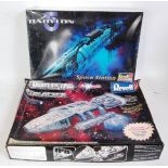 Two boxed, as issued, Sci-fi related plastic kits to include a Battlestar Galactica space ship by