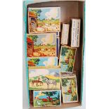 One box containing a quantity of various empty Britains picture pack and zoo series boxes, some