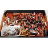 A collection of modern and vintage Britains and other white metal diecast and resin military figures