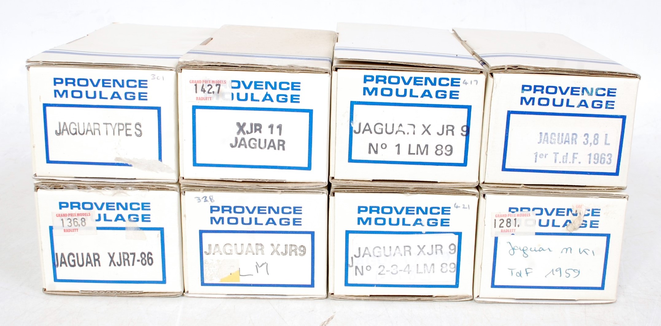 Eight various boxes Provence Moulage 1/43 scale resin car kits, all appear as issued, to include