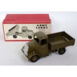 A Britains No. 1334 military army lorry comprising military green body with tipper action and