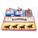 A collection of boxed vintage and modern release soldiers to include a Britains No. 8807 The Empress