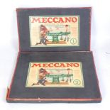 Early 1930’s Meccano Outfits Nos. 1, 3 & 4A, all restrung, parts in average used condition (BF)