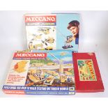 Large tray containing Meccano No.2 Super Junior Set 1960’s, unused; Meccano Junior Power Drive