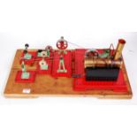 A Mamod stationary steam plant and workshop accessory set, comprising Mamod stationary steam plant