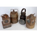 4 various railway lamps, to include Cambridge marked example