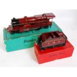 1933 Hornby Royal Scot no 6100 no 3E 6v AC loco and tender, 4 boiler bands, no deflectors, slight