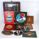 Collection of reproduction wooden railways plaques, shed plates and similar signage also sold with a