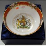 A Royal Worcester limited edition Queen Elizabeth II Golden Jubilee bowl No. 545/1000, dia. 26cm,