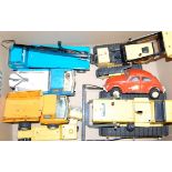 A Tonka Toys model of a Volkswagen Beetle, numbered 52680; together with a Tonka Dozer etc