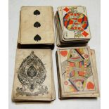 A collection of assorted 19th century and later playing cards, examples to include James English
