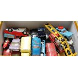 A small collection of assorted loose diecast toy vehicles to include Corgi Chipperfield Circus