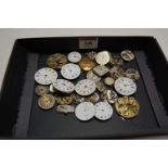 A small collection of assorted 19th century and later pocket watch and watch dials and movements