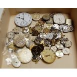 A collection of assorted watch dials and movements to include Emperor Delux Vertex etc