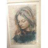 Pietro Annigoni - Christina 1, print; Robert Walker Macbeth - Harvest Moon, lithograph; and a