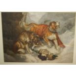 A Victorian lithograph; together with a pair of prints; and further unframed prints