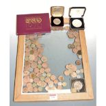 A collection of coinage, to include Coinage of Britain and Northern Ireland for 1970, various copper