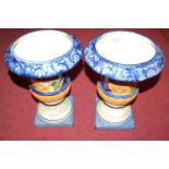 A pair of modern decorative glazed urns