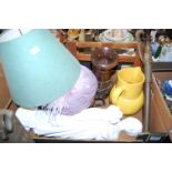 A single box of miscellaneous to include plaster classical figure, brass insecticide spray,