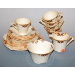 An Alfred Meakin Marigold pattern and Princess shape six place setting coffee set, circa 1930