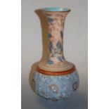 A Doulton Burslem stoneware vase, having flared rim to slender neck and bulbous body, with Slaters