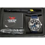 A gentleman's Vostok Europe Expedition North Pole 1 wristwatch, having a silvered dial with Arabic