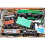 A quantity of various Hornby train 0 gauge carriages and track etc