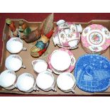 A single box of various china wares to include a part Royal Albert Lady Carlisle tea service,