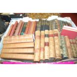 A single box of 19th century and later leather and other bindings to include Wordsworth Poetic