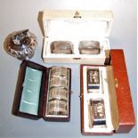 A box of miscellaneous items, to include a boxed Ronson silver plated table lighter, a boxed set