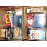 Two boxes of various cased diecast and other vehicles to include Corgi precision cast classics,