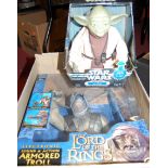 A Hasbro Star Wars Original Trilogy collection figure Electronic Ask Yoda, boxed, together with a