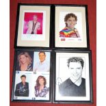 Eleven various framed and signed photographs from the world of entertainment to include Graham