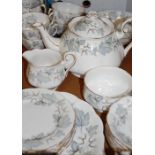 A Royal Albert six place setting tea service, in the Silver Maple pattern; together with an Alfred