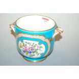 A Rococo Revival French porcelain wine cooler, after the original by Sèvres, decorated with opposing